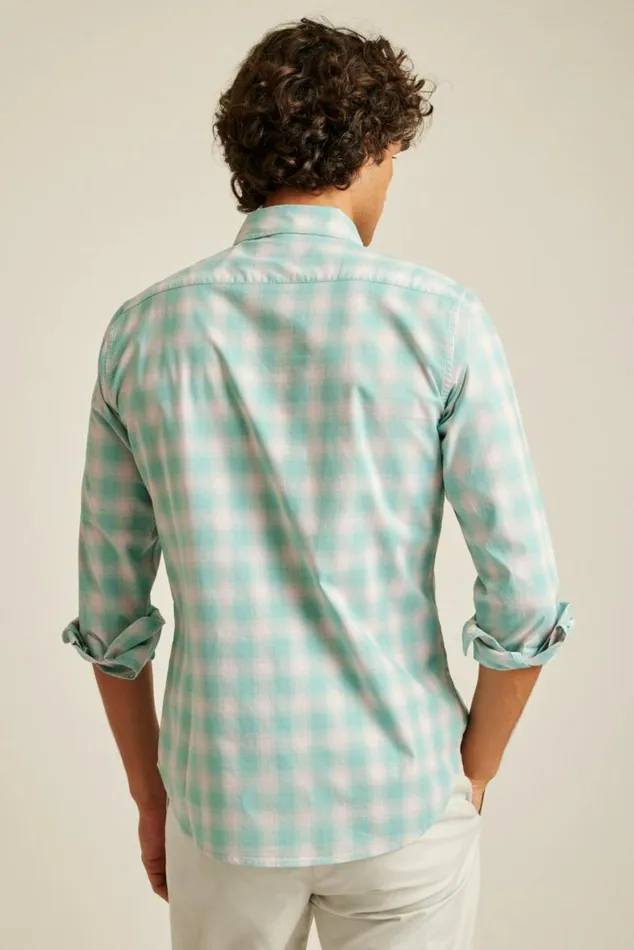 Men Everyday Shirt Pinkesque Plaid Bonobos Business Casual Shirts