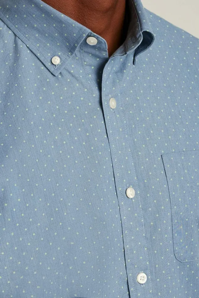 Men Everyday Shirt Smoke Green Pond Dot Bonobos Business Casual Shirts
