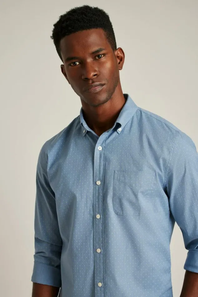 Men Everyday Shirt Smoke Green Pond Dot Bonobos Business Casual Shirts