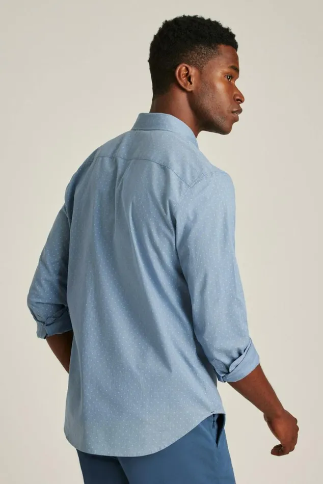 Men Everyday Shirt Smoke Green Pond Dot Bonobos Business Casual Shirts