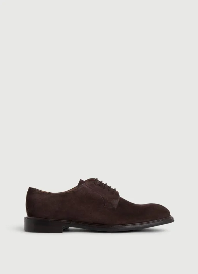 Men Formal Shoes Hackett London Suede Derby Shoes Brown