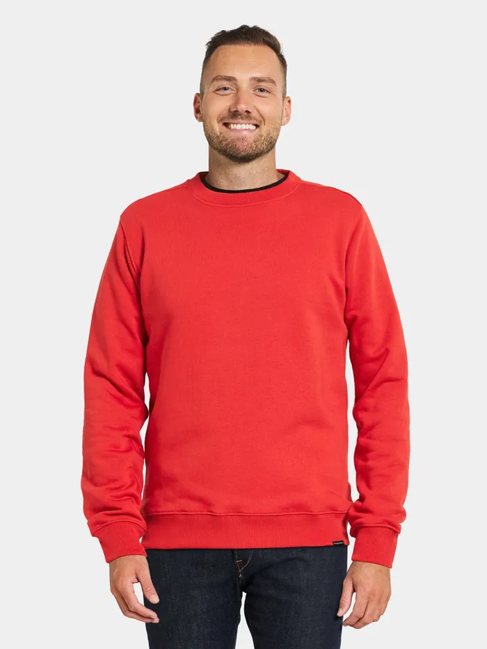 Men Fyn Sweater Pomme Red Didriksons Hoodies and Sweatshirts