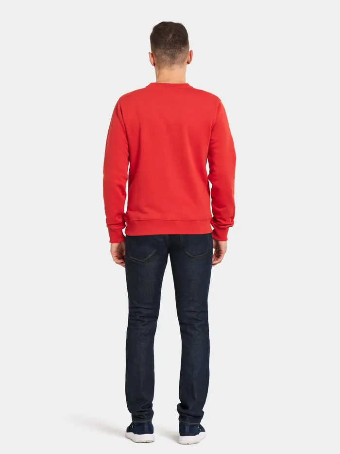 Men Fyn Sweater Pomme Red Didriksons Hoodies and Sweatshirts