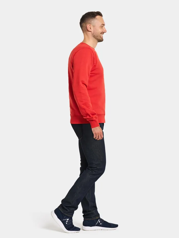 Men Fyn Sweater Pomme Red Didriksons Hoodies and Sweatshirts