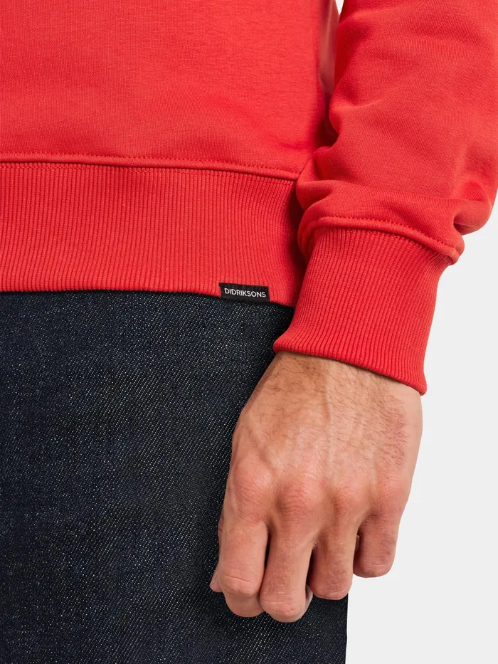 Men Fyn Sweater Pomme Red Didriksons Hoodies and Sweatshirts