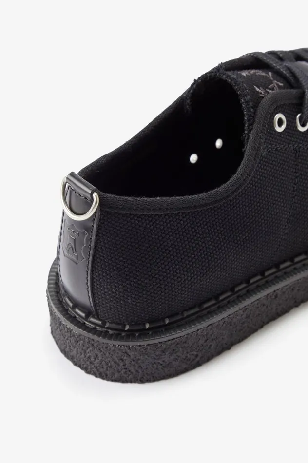 Men George CoxCanvas Monkey Shoe Black Fred Perry Shoes
