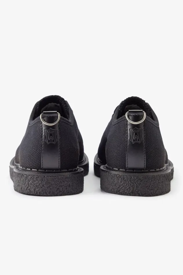 Men George CoxCanvas Monkey Shoe Black Fred Perry Shoes