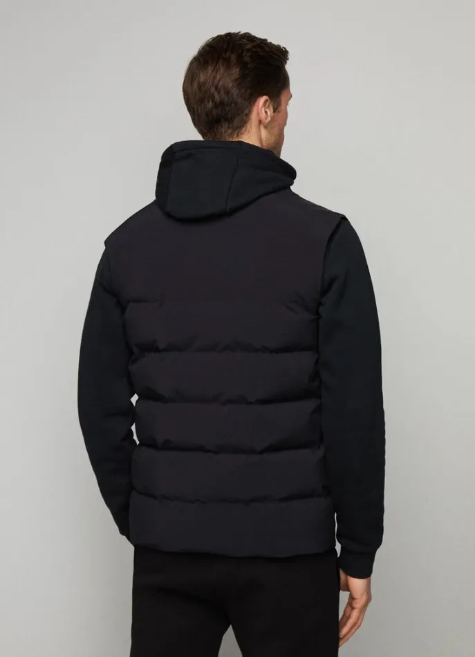 Men Gilets Hackett London Hackett Sport Padded Gilet Black