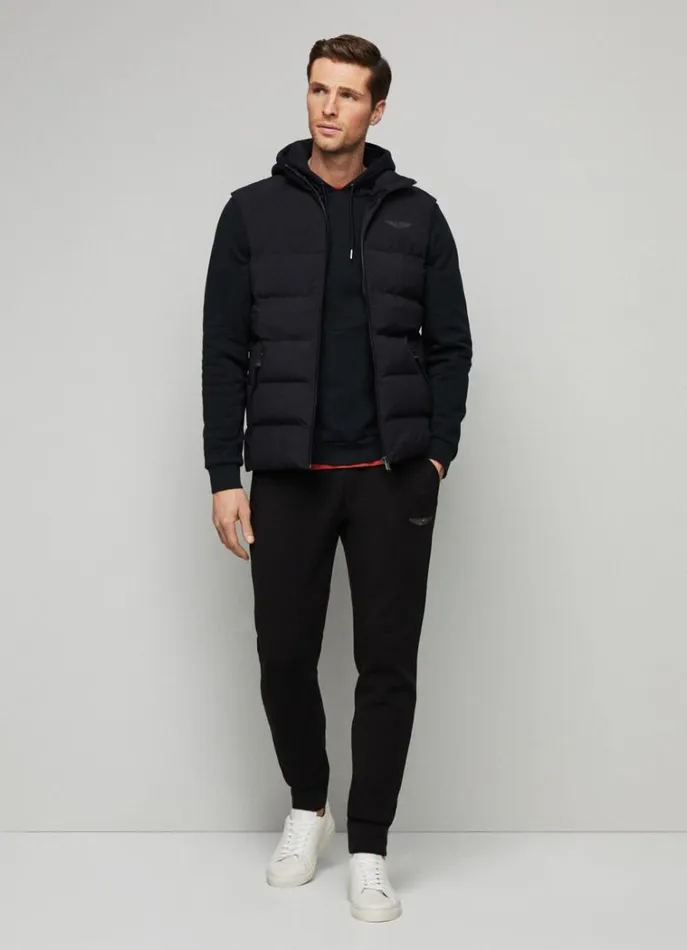 Men Gilets Hackett London Hackett Sport Padded Gilet Black