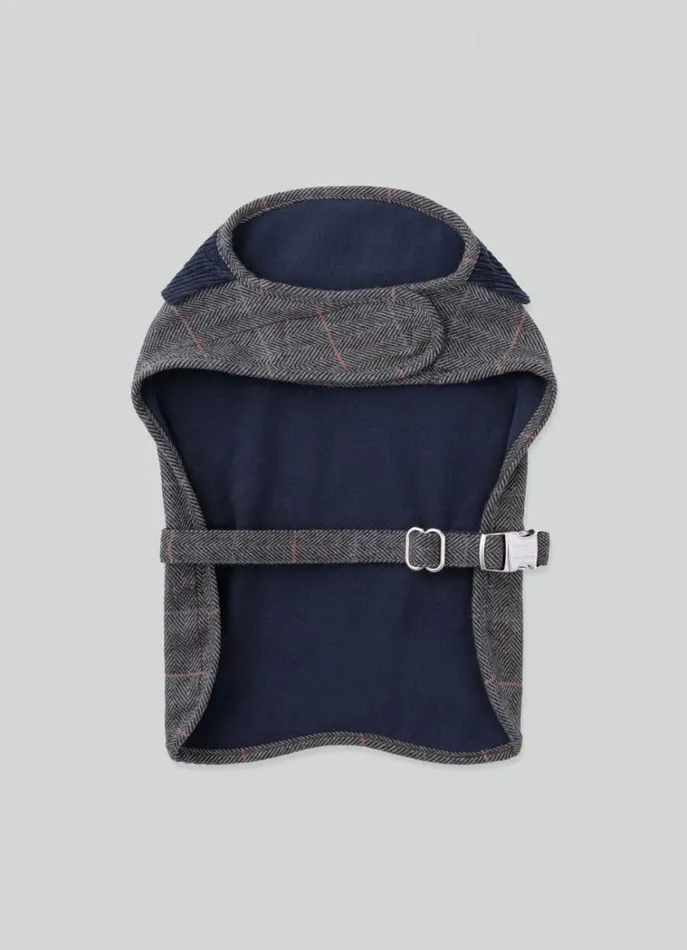 Men Hackett X Hugo and Hudson Hackett London Checked Jacket For Dogs 8211 Medium Grey