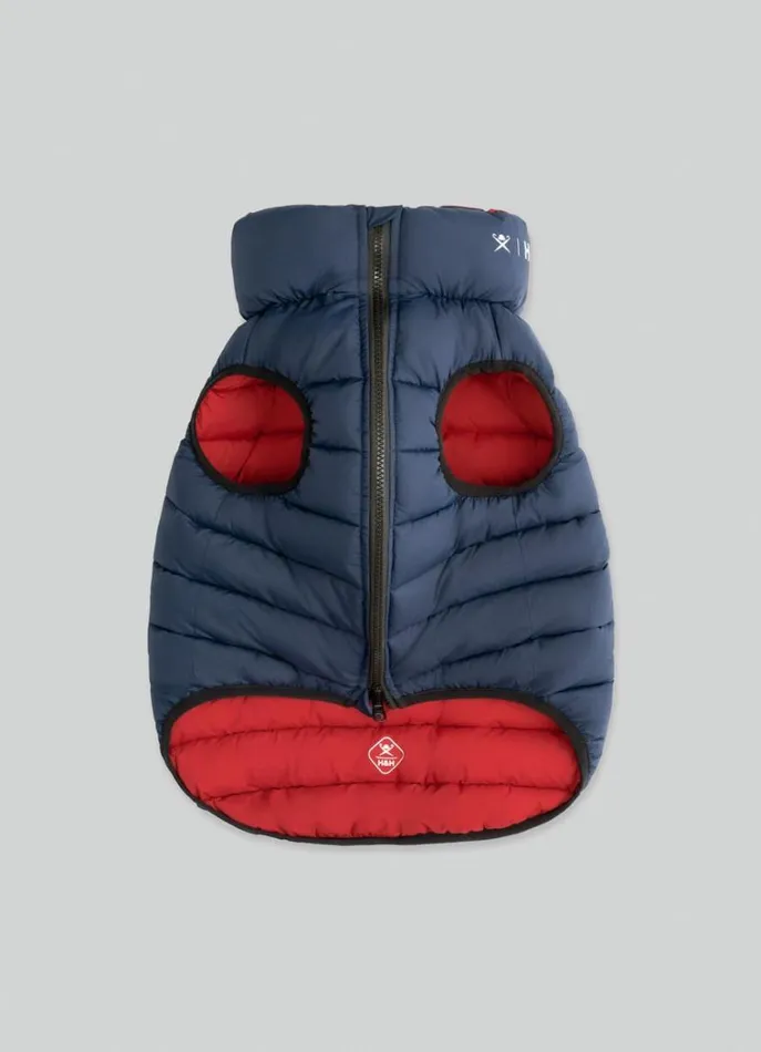 Men Hackett X Hugo and Hudson Hackett London Reversible Puffer Jacket For Dogs 8211 Small Winenavy
