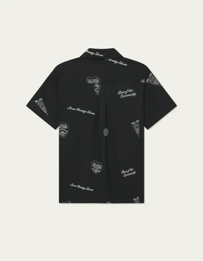 Men Hendrix AOE SS Shirt 8211 BlackIvory Les Deux ShirtsOvershirts
