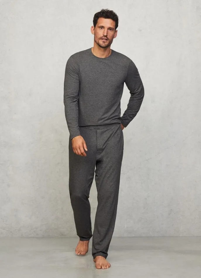Men Homewear Hackett London Relaxed Fit Pyjama Trousers Marl Grey