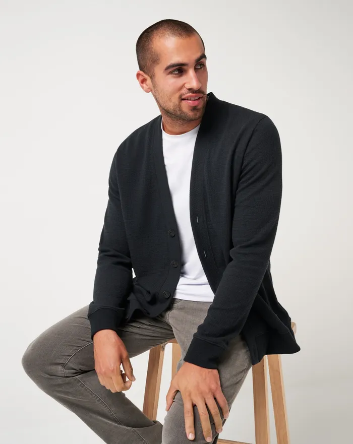 Men Hoodies and Sweatshirts TravisMathew PRISTINE SHORE CARDIGAN Black