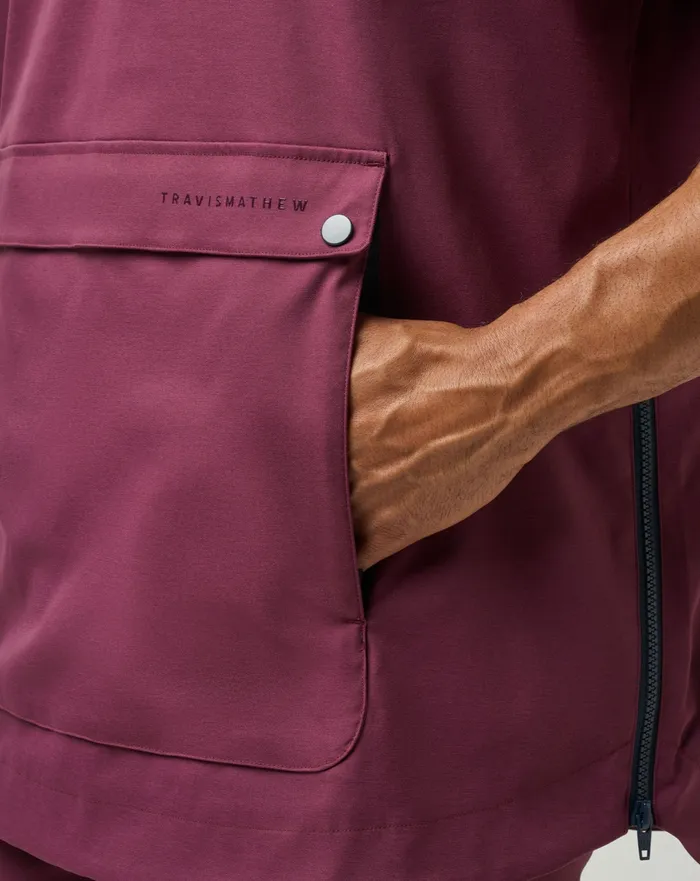 Men Hoodies and Sweatshirts TravisMathew SPORT MODE HOODIE Mauve Wine