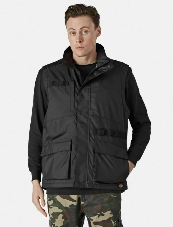 Men Jackets Dickies AWT Utility Vest Black