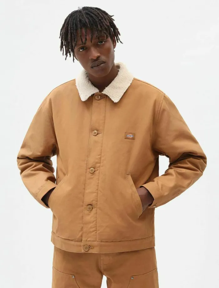 Men Jackets Dickies Duck Canvas Deck Jacket Brown Duck