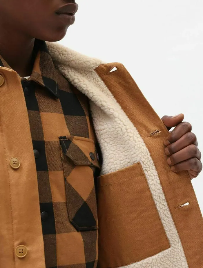 Men Jackets Dickies Duck Canvas Deck Jacket Brown Duck