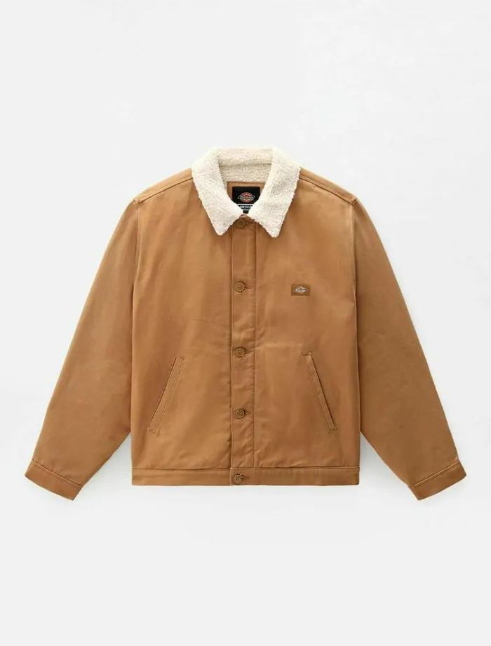 Men Jackets Dickies Duck Canvas Deck Jacket Brown Duck