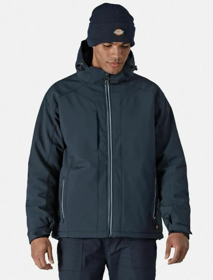 Men Jackets Dickies Winter Softshell Jacket Navy Blue