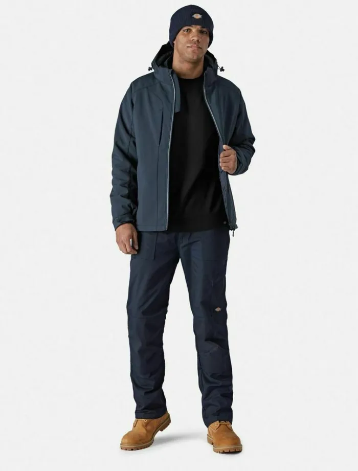 Men Jackets Dickies Winter Softshell Jacket Navy Blue