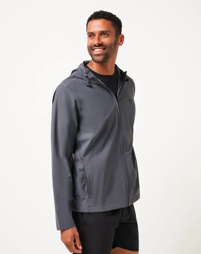 Men Jackets TravisMathew WALKING TOUR FULL ZIP Ebony
