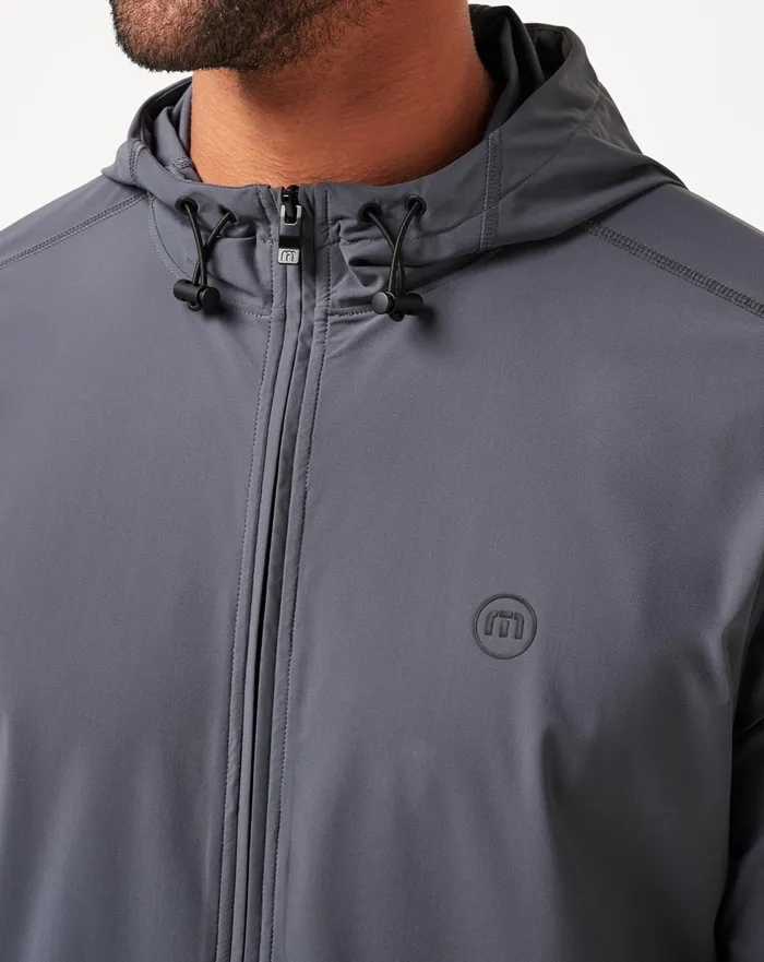 Men Jackets TravisMathew WALKING TOUR FULL ZIP Ebony