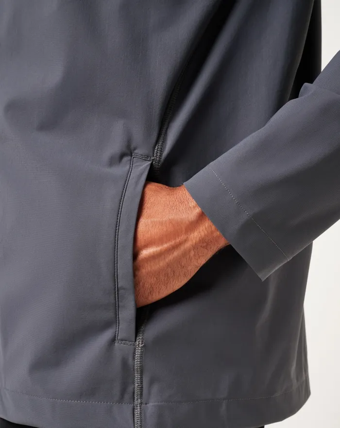 Men Jackets TravisMathew WALKING TOUR FULL ZIP Ebony