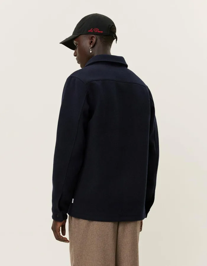 Men Jason Wool Overshirt 20 8211 Dark Navy Les Deux ShirtsOvershirts