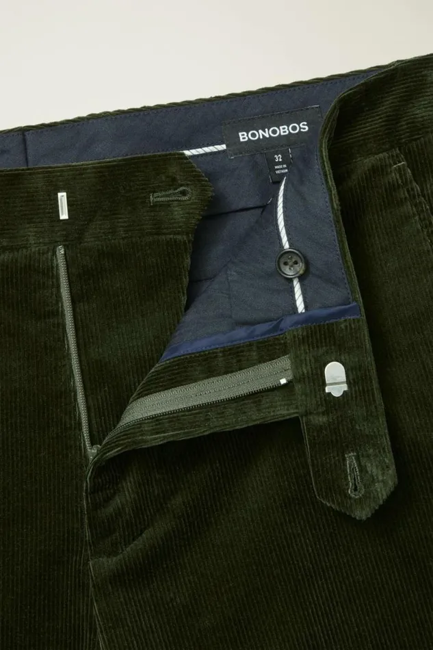 Men Jetsetter Italian Corduroy Dress Pant Olive Bonobos Dress Pants