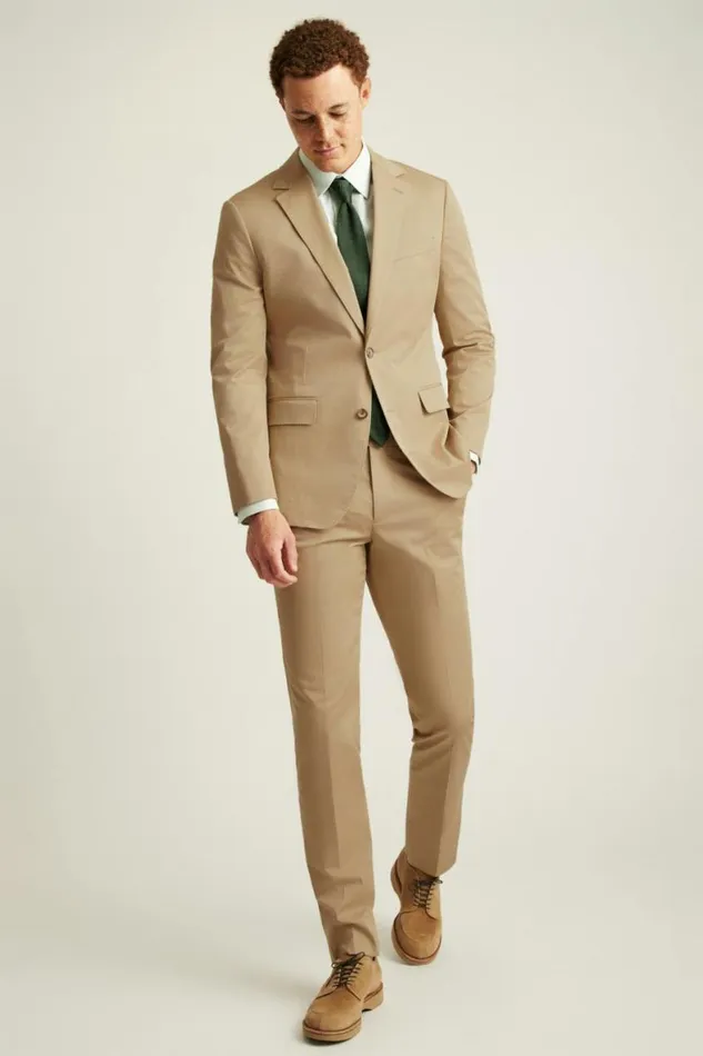 Men Jetsetter Italian Cotton Blazer British Khaki Bonobos Blazers and Sport Coats