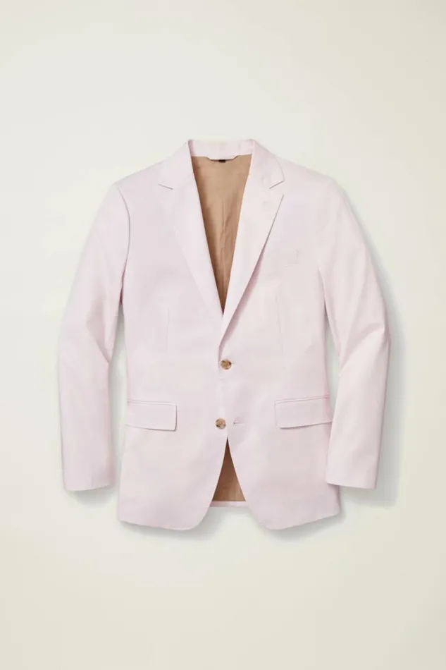 Men Jetsetter Italian Cotton Blazer Dusty Pink Bonobos Blazers and Sport Coats