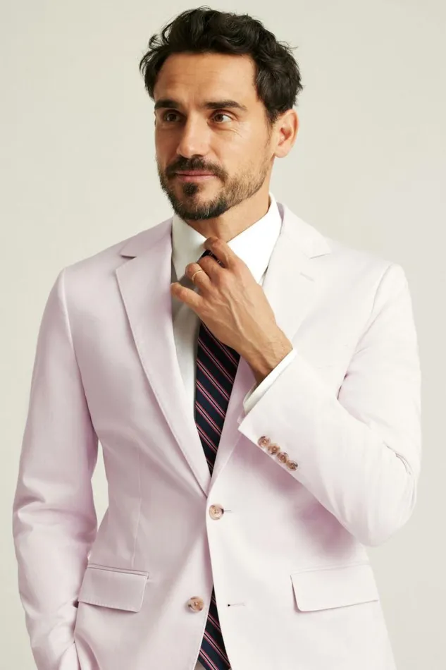 Men Jetsetter Italian Cotton Blazer Dusty Pink Bonobos Blazers and Sport Coats