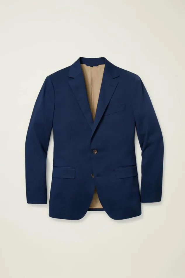 Men Jetsetter Italian Cotton Suit Royal Blue Bonobos Suits