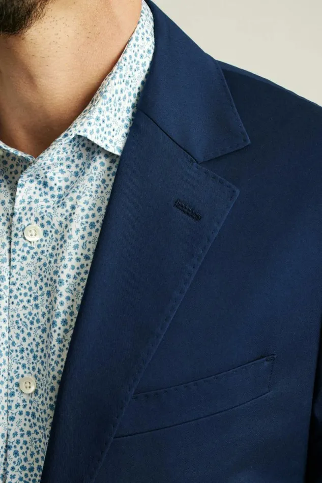 Men Jetsetter Italian Cotton Suit Royal Blue Bonobos Suits