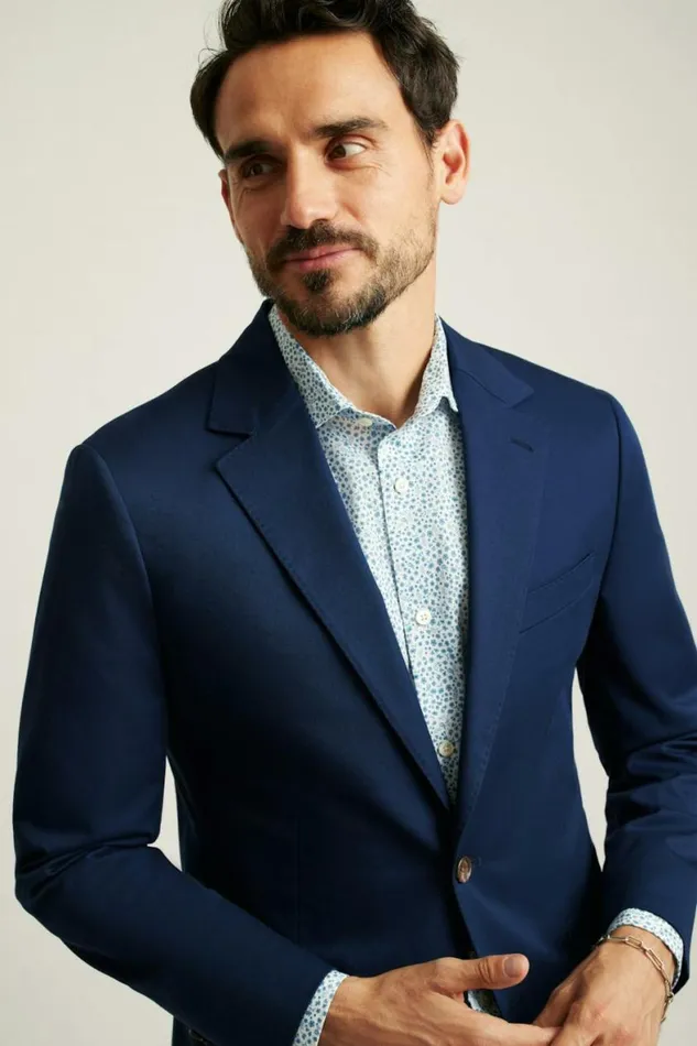 Men Jetsetter Italian Cotton Suit Royal Blue Bonobos Suits