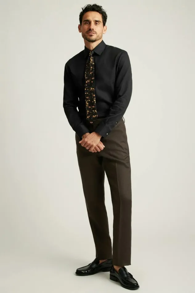 Men Jetsetter Italian Linen Dress Pant Dark Brown Bonobos Dress Pants