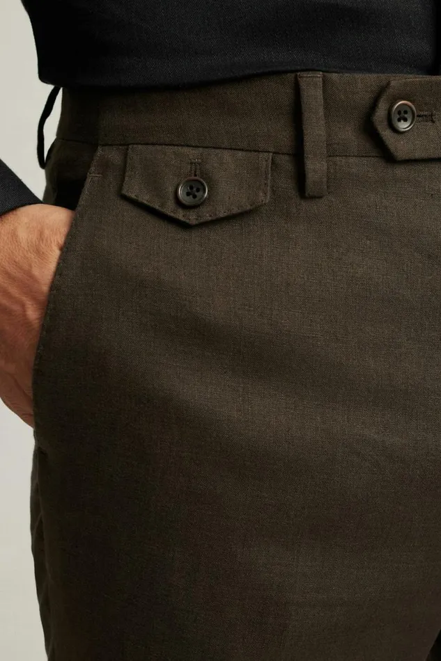 Men Jetsetter Italian Linen Dress Pant Dark Brown Bonobos Dress Pants