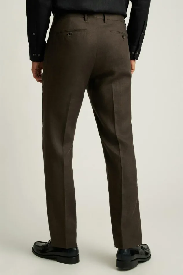 Men Jetsetter Italian Linen Dress Pant Dark Brown Bonobos Dress Pants