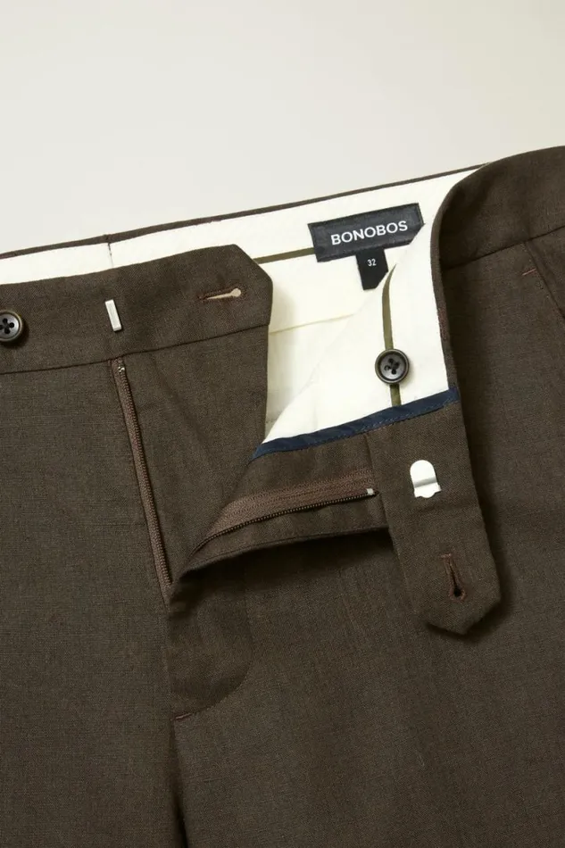 Men Jetsetter Italian Linen Dress Pant Dark Brown Bonobos Dress Pants
