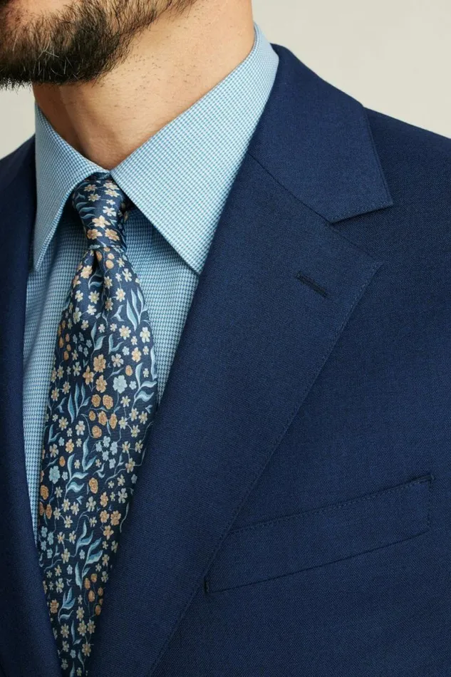 Men Jetsetter Italian Wool Blazer Bright Navy Sharkskin Bonobos Blazers and Sport Coats