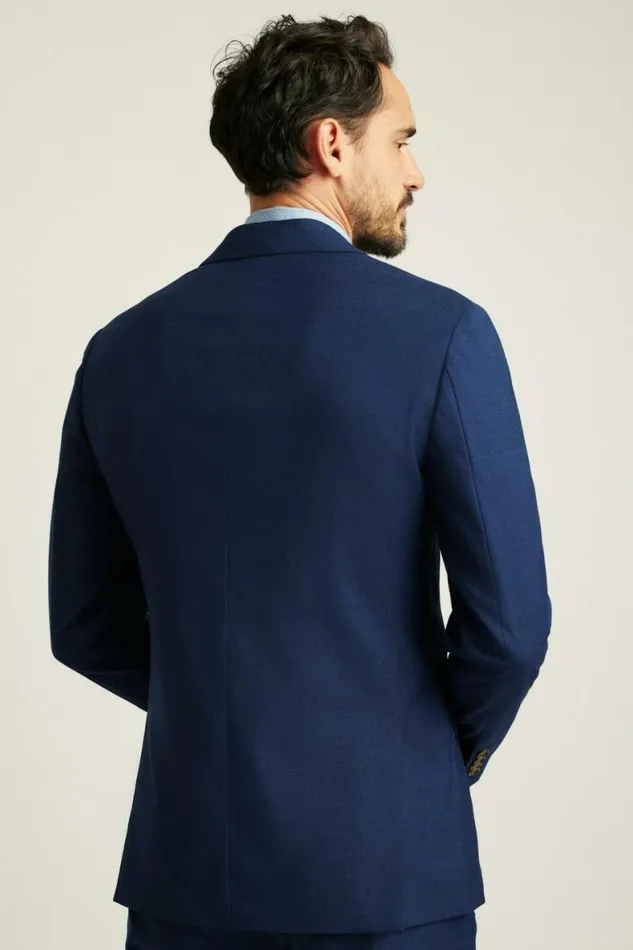 Men Jetsetter Italian Wool Blazer Bright Navy Sharkskin Bonobos Blazers and Sport Coats