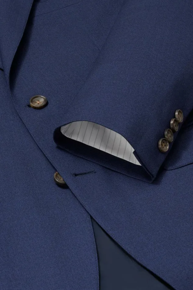 Men Jetsetter Italian Wool Blazer Bright Navy Sharkskin Bonobos Blazers and Sport Coats