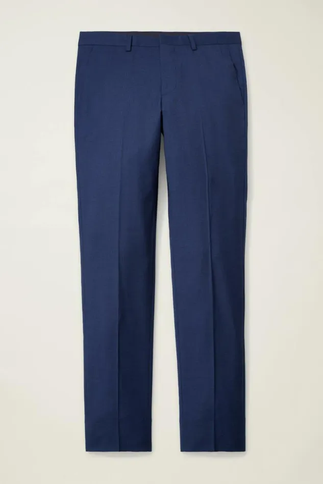 Men Jetsetter Italian Wool Dress Pant Bright Navy Sharkskin Bonobos Dress Pants