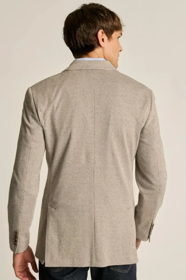 Men Jetsetter Knit Blazer Chocolate Houndstooth Bonobos Blazers and Sport Coats