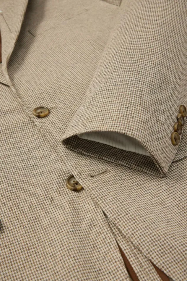 Men Jetsetter Knit Blazer Chocolate Houndstooth Bonobos Blazers and Sport Coats