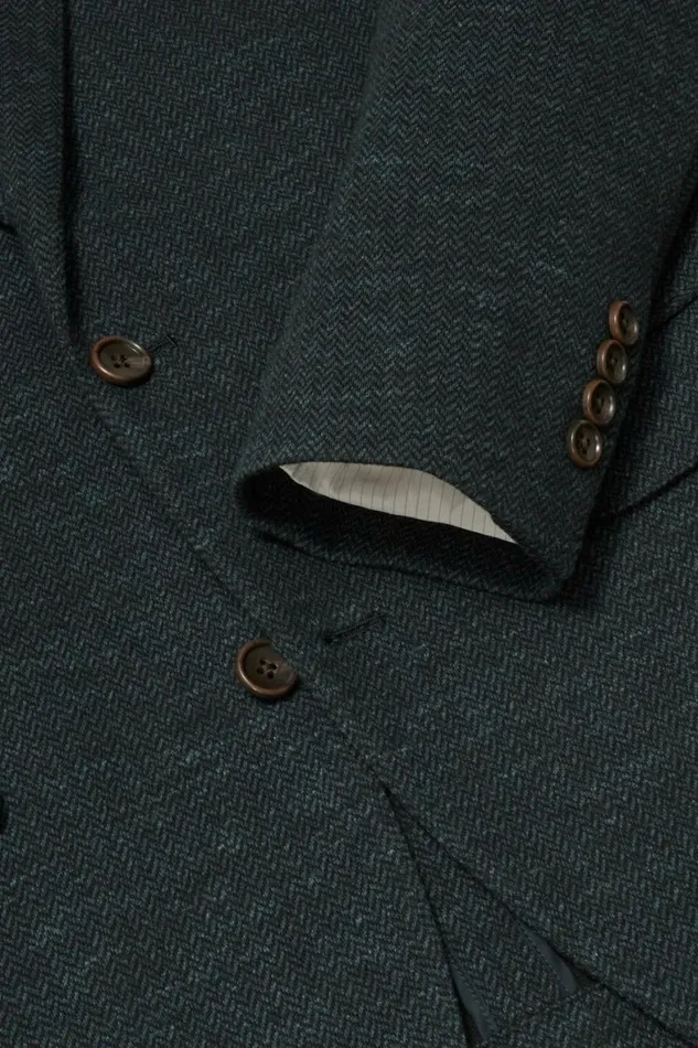 Men Jetsetter Knit Blazer Navy Herringbone Bonobos Blazers and Sport Coats