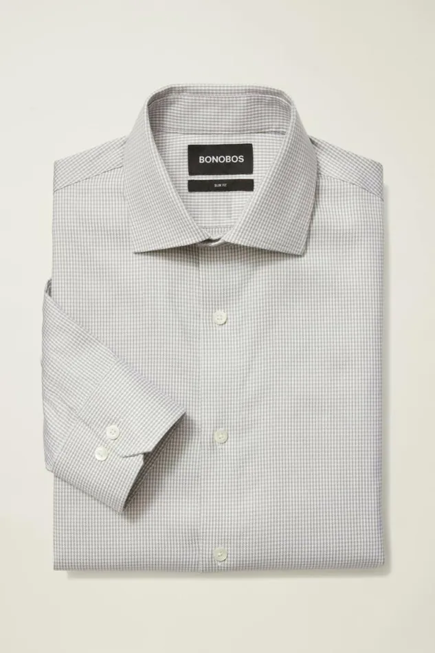 Men Jetsetter Stretch Dress Shirt Grey Texture Bonobos Business Casual Shirts