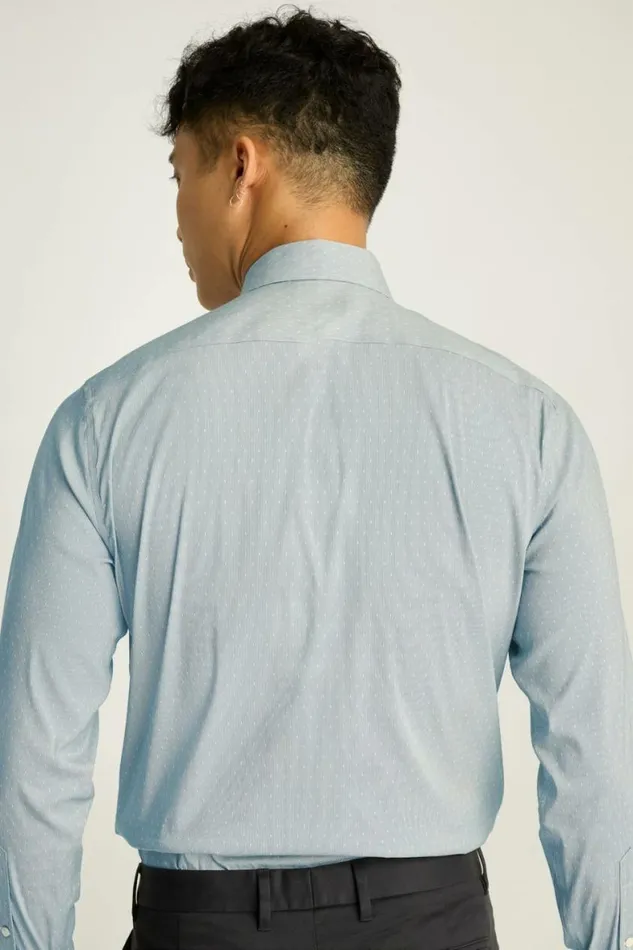 Men Jetsetter Stretch Dress Shirt Mint Micro Dash Bonobos Business Casual Shirts