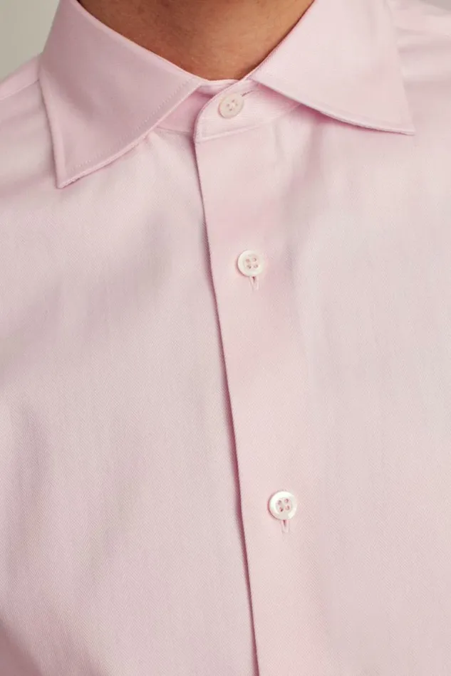 Men Jetsetter Stretch Dress Shirt Pink Herringbone Bonobos Business Casual Shirts